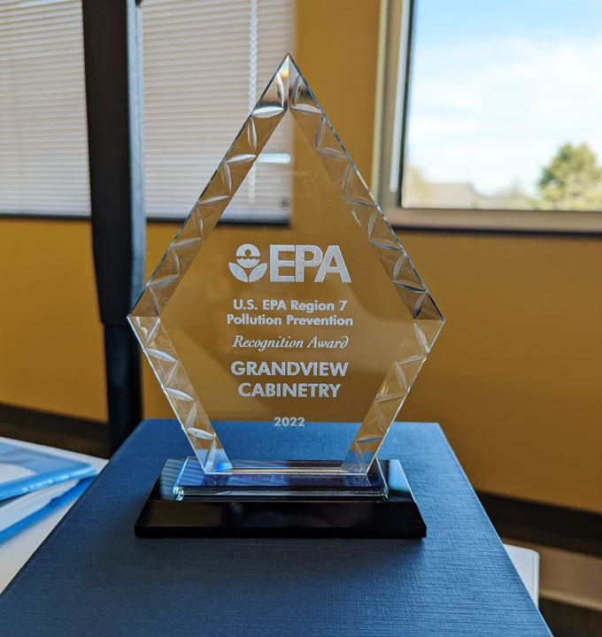 Grandview Cabinetry receives EPA Pollution Prevention Award